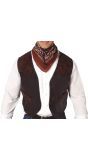 Cowboy vest bruin nep leer