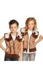 Cowboy vest kinderen bruin