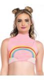 Crop top regenboog