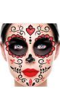 Día de Muertos glitter gezicht decoratie