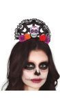 Día de Muertos met bloemen haarband