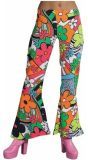 Dames hippie broek bloemen