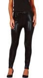 Dames legging zwart metallic