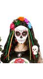 Day of the dead haarband met bloemen