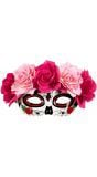 Day of the dead oogmasker met rozen