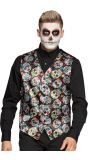 Dia de los muertos gilet met schedels