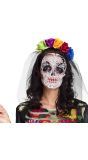 Dia de los muertos tiara met sluier