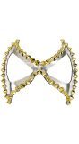 Diabolik SM oogmasker met spikes zilver