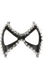 Diabolik SM oogmasker met spikes zwart