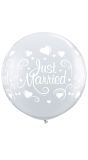 Diamond just married ballonnen 2 stuks 90cm