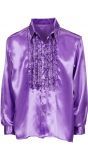 Disco blouse met ruches paars