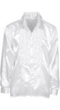 Disco blouse met ruches wit