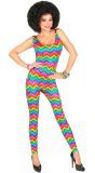 Disco jumpsuit regenboog