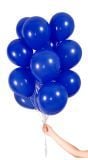 Donkerblauwe ballonnen met lint 30 stuks 23cm