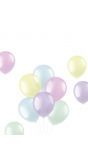 Doorzichtige feestballonnen pastel 100 stuks