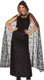 Doorzichtige vleermuis cape met capuchon 120 cm