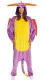 Draak onesie paars