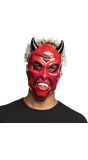 Duivel gezichtsmasker rood halloween