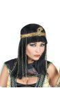 Egyptische keizerin pruik zwart dames