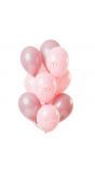 Elegant lush blush ballonnen 60 jaar 12 stuks