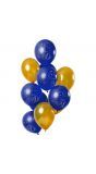 Elegant true blue ballonnen 80 jaar 12 stuks
