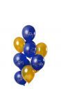 Elegant true blue feest ballonnen 12 stuks