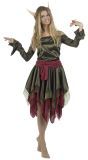 Elven jurk groen rood