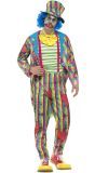 Enge clown lappenstof outfit
