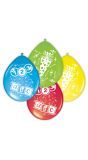 Feestelijke ABC ballonnen eenzijdig bedrukt 8 stuks