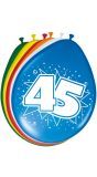 Feestelijke verjaardag ballonnen 45 jaar