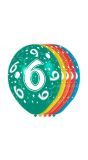 Feestelijke verjaardag ballonnen 6 jaar