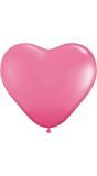 Felroze hartvormige ballonnen 100 stuks 15cm