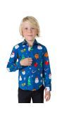 Festivity Blue Boys shirt Jongens Opposuits