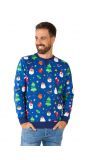 Festivity Blue Sweater Heren Opposuits