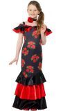 Flamenco meisjes jurkje zwart rood