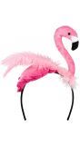 Flamingo haarband roze pluche