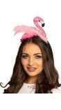 Flamingo haarband roze pluche