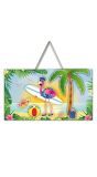 Flamingo hawaii party deurbord