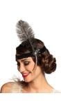 Flapper hoofdband pailletten zwart