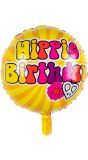 Flower power hippie birthday folieballon