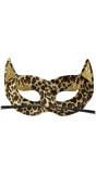 Fluwelen luipaard print oogmasker