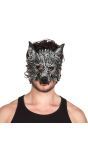 Foam grijze wolf halfmasker
