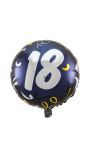 Folieballon 18 jaar stijlvol blauw