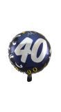 Folieballon 40 jaar stijlvol blauw