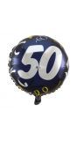 Folieballon 50 jaar stijlvol blauw