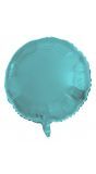 Folieballon aqua blauw rond