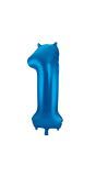 Folieballon cijfer 1 blauw 86cm