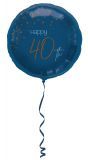 Folieballon elegant 40 jaar blue