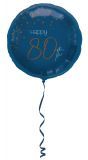 Folieballon elegant 80 jaar blue