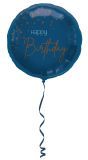 Folieballon elegant true blue birthday